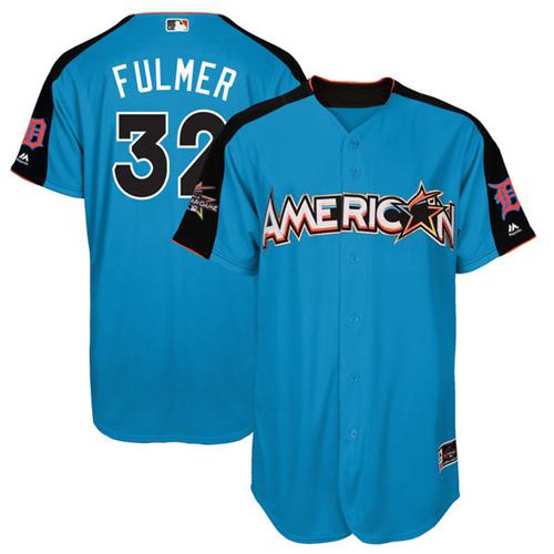 Tigers #32 Michael Fulmer Blue All-Star American League Stitched MLB Jersey